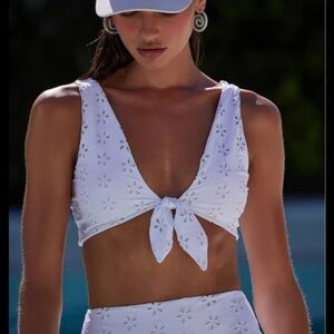 NWT Beach Riot Dallas Top White Magnolia Eyelet